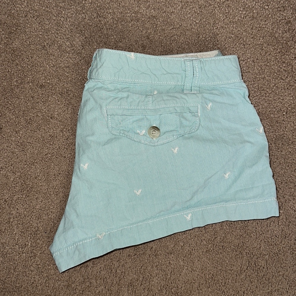 AE light blue stripe eagle short shorts size 4